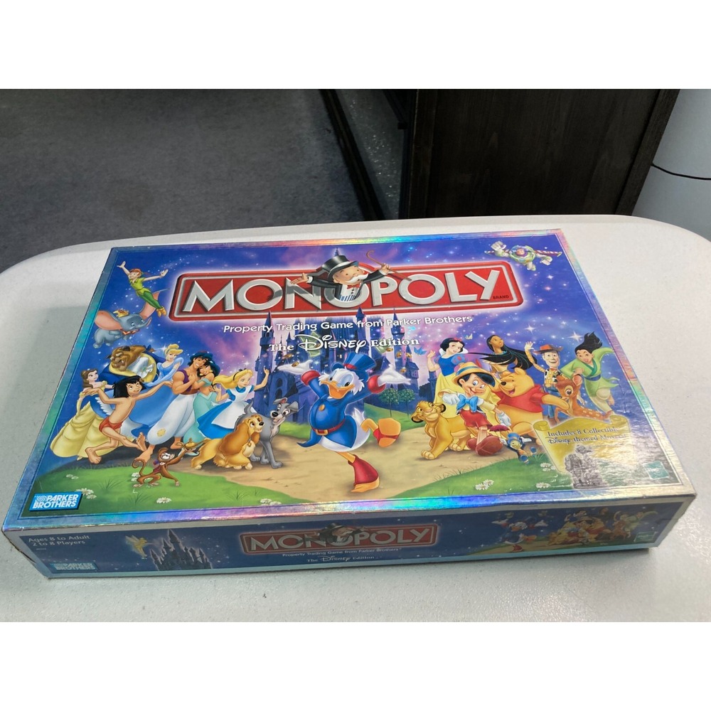 Parker Brothers 2001 Disney Edition Monopoly Vintage Collectable Tokens Complete